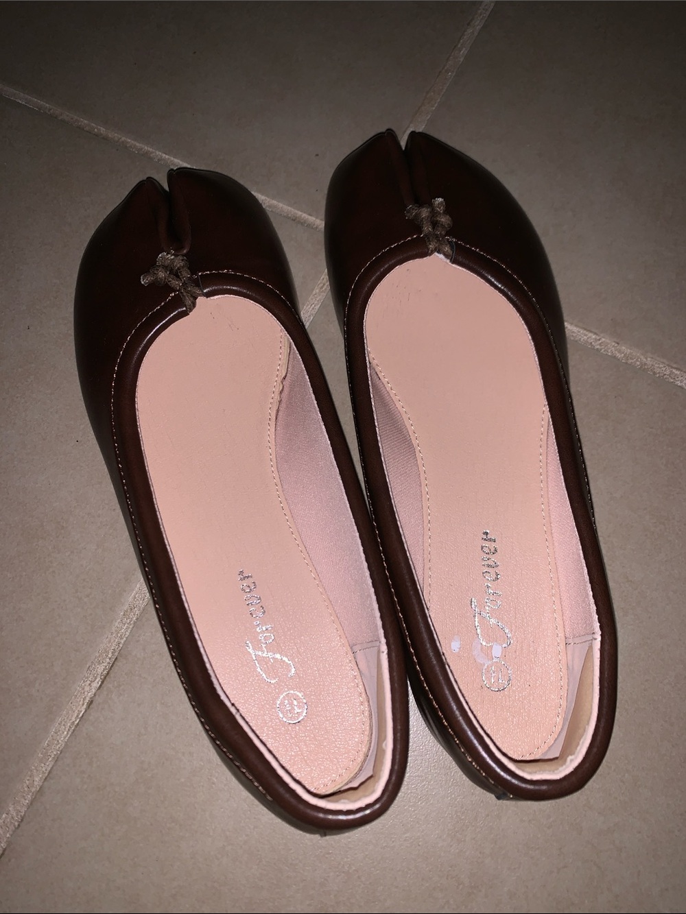 Forever 21 Brown Split-Toe Ballet Flats